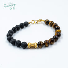 Load image into Gallery viewer, "Twice Tigereye" bracelet for him