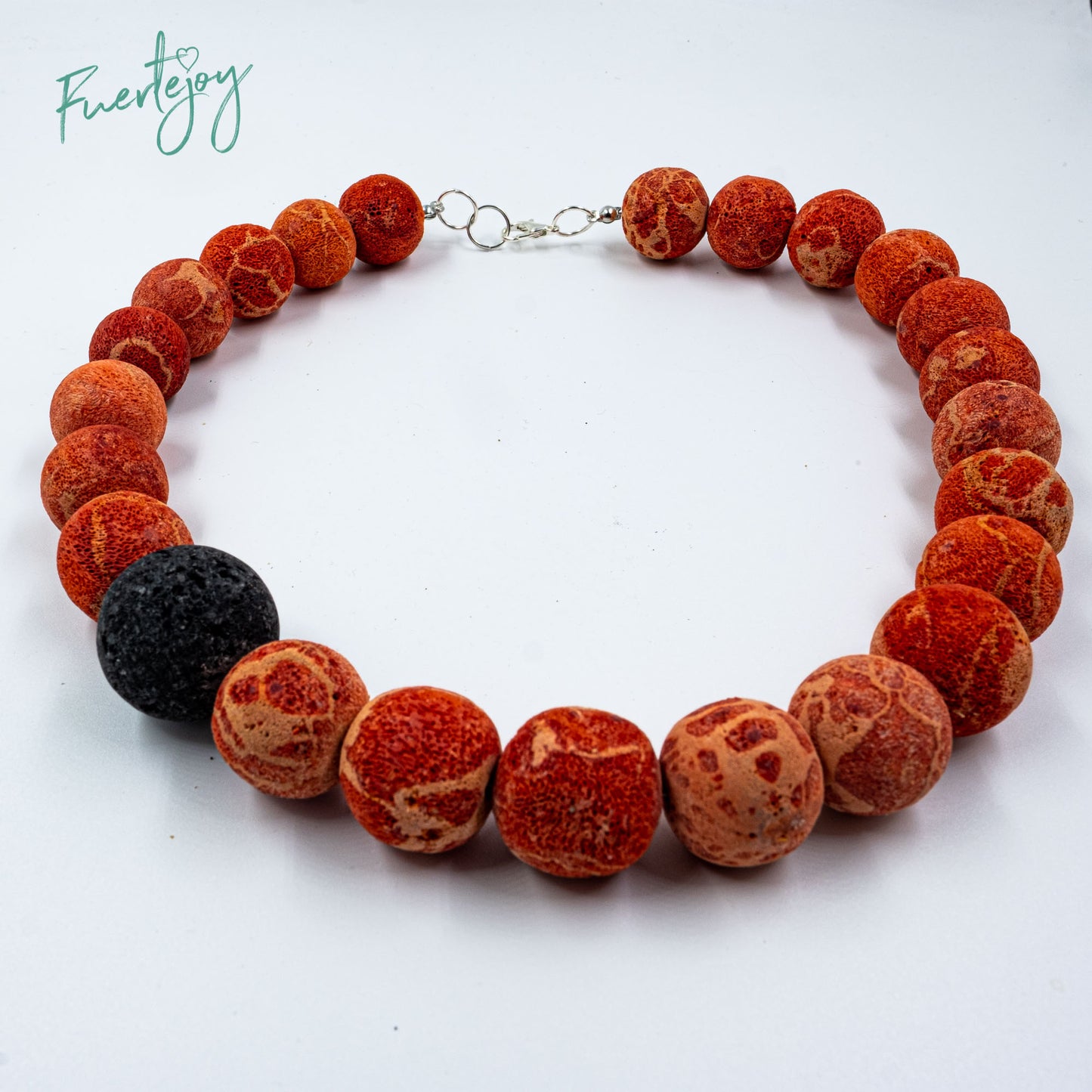 Kette Koralle "Lavabomb"