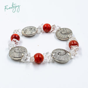 Korallen Armband "Caracol"