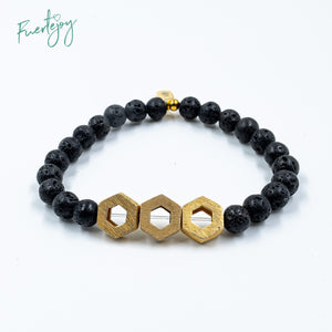 Lava bracelet "Triple Screw"