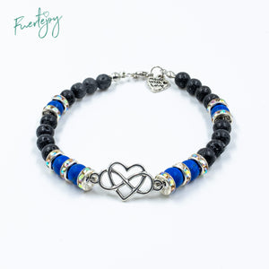 Lava Armband  "Infinitylove" blue für Sie