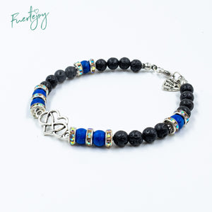 Lava Armband  "Infinitylove" blue für Sie