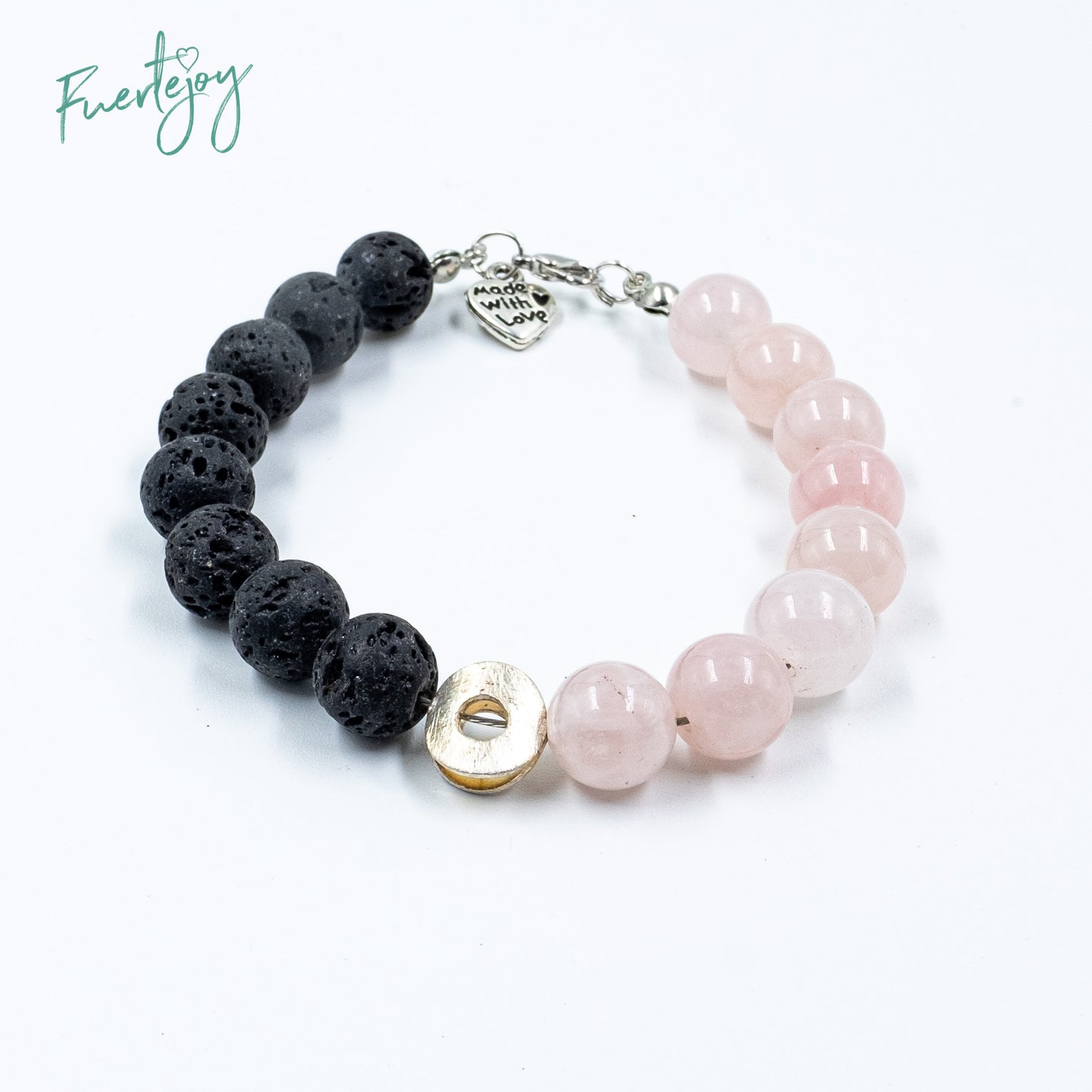Lava bracelet "Twice Rose" for you