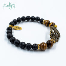 Load image into Gallery viewer, Lava bracelet &quot;Skull&quot; bronze for him
