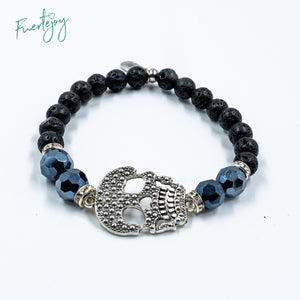 Lava Armband "Skull" Silber für Ihn